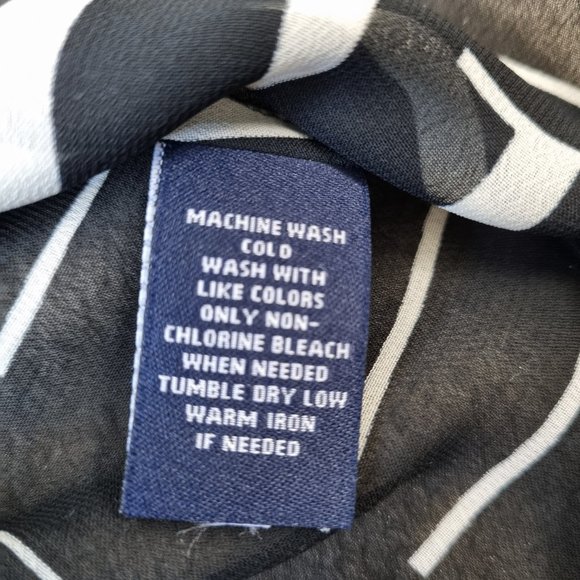 Chaps Women's Sheer Drop Shoulder Wide Sleeve Blouse Size M - Picture 5 of 8